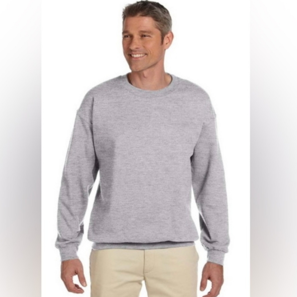 Gildan Sweatshirt Size L Heather Gray Crewneck (5 available) NEW - Picture 1 of 5